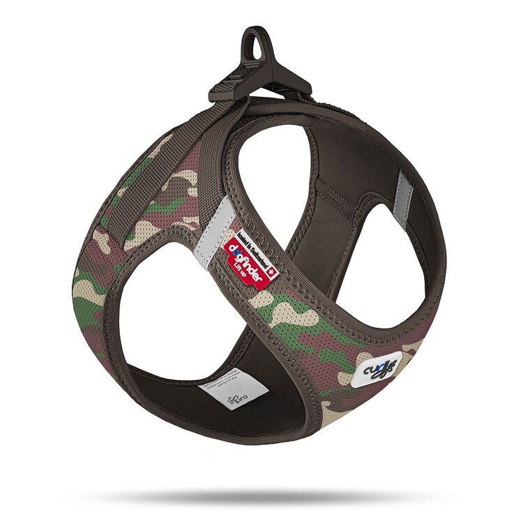 CURLI Postroj pro psy se sponou Air-Mesh Camo, XS, 3-5 kg