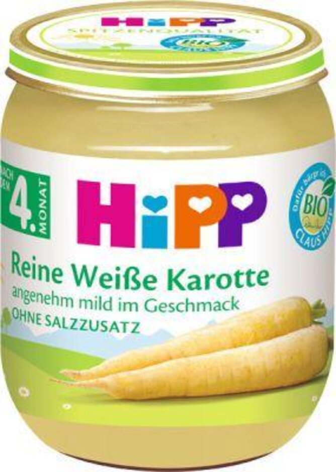 HiPP BIO Bílá bezlepková mrkev, 125 g