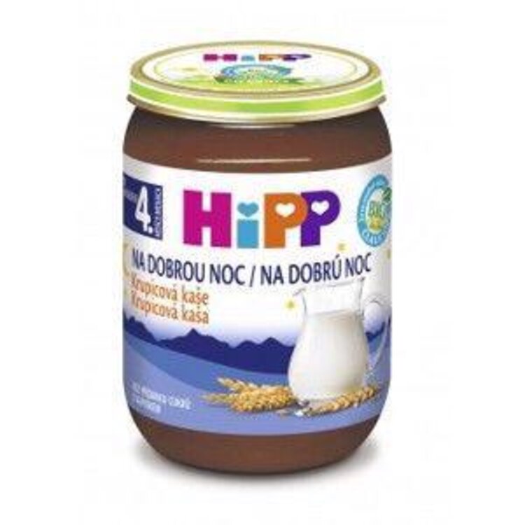 HiPP Kaše mléčná Bio na dobrou noc krupicová 190 g