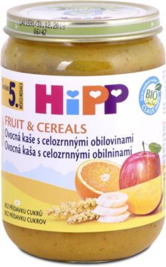 HiPP BIO Ovocná kaše s celozrnnými obilovinami 190 g