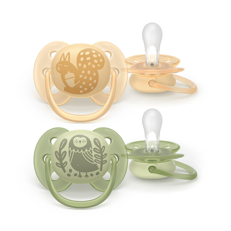 Philips AVENT Šidítko Ultrasoft Premium neutral 6-18m obrázek, 2 ks