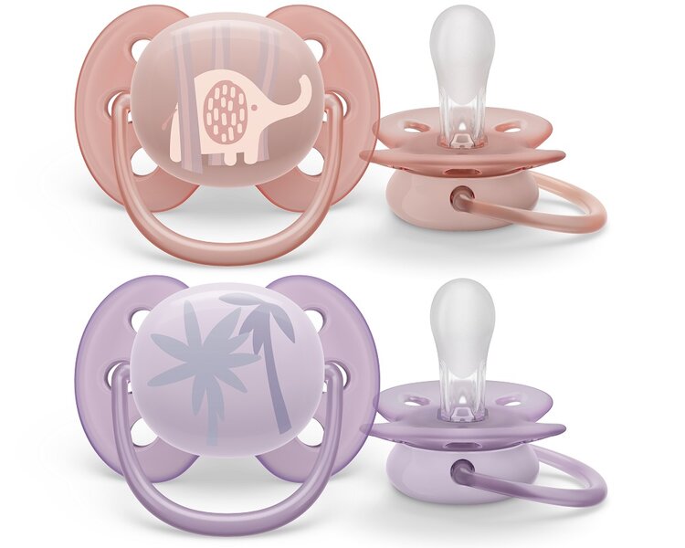 Philips AVENT Šidítko Ultrasoft Premium Zvířátko 0-6m dívka, 2 ks