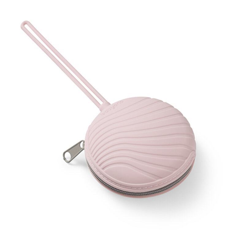 BABYONO Pouzdro na dudlík silikonové růžové 0m+