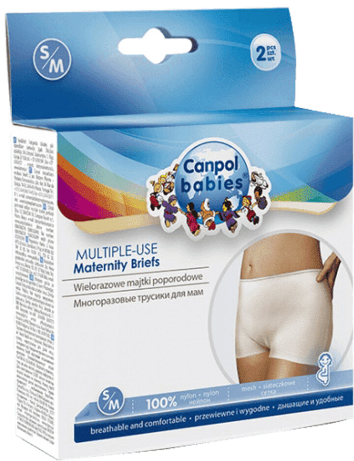 Canpol Babies multifunkční kalhotky po porodu bílá 2ks