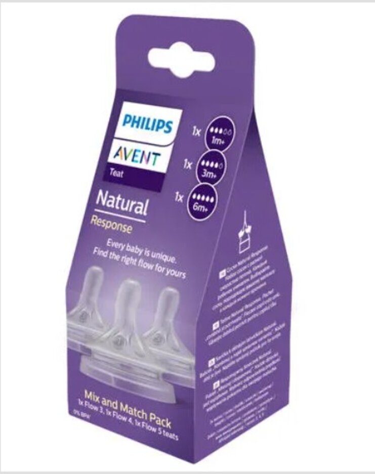 Philips AVENT Savička Natural Response  mix 1m+,3m+,6m+, 3 ks