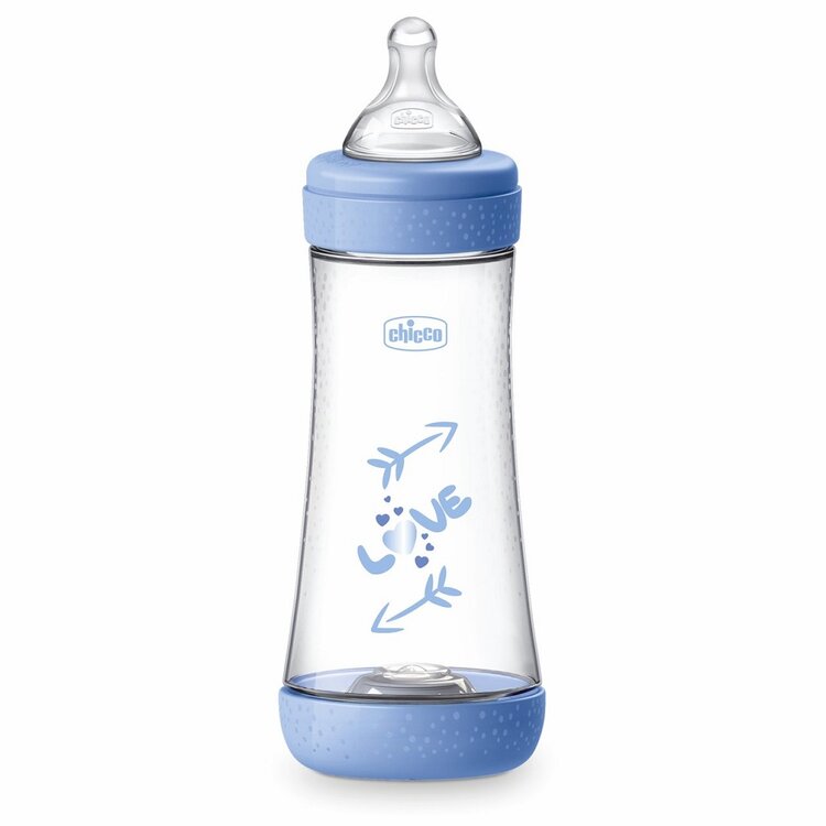 CHICCO Perfect5 szilikon cumisüveg 300ml fiú akciós termékkép 1