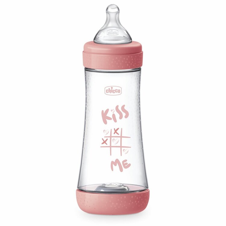 CHICCO Perfect5 szilikon cumisüveg 300ml lány akciós termékkép 1