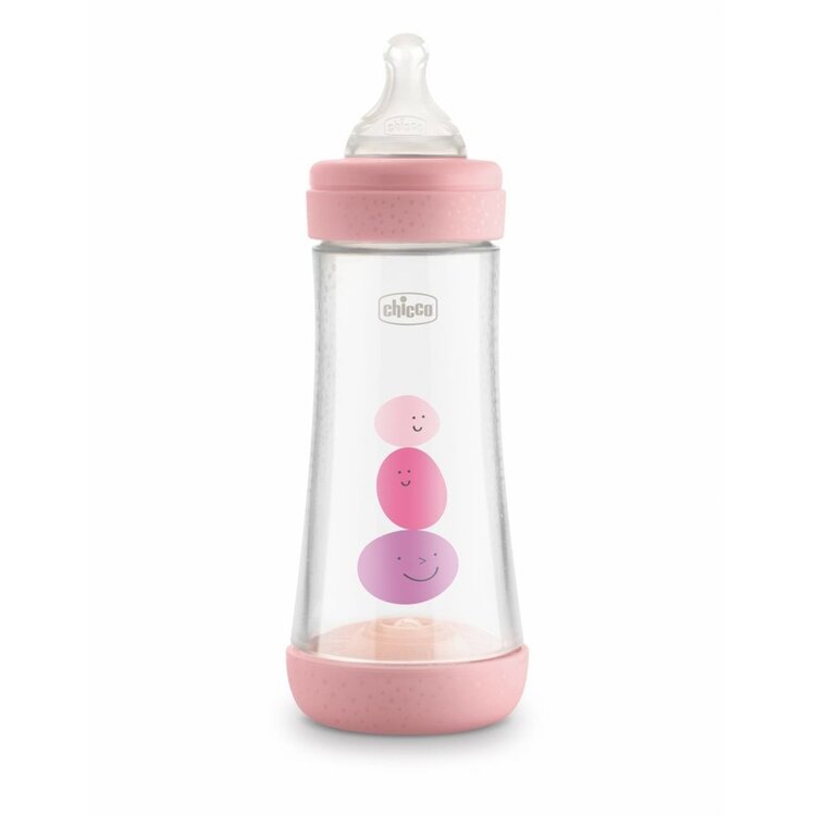 E-shop Chicco láhev kojenecká Perfect 5 silikon růžová 300 ml