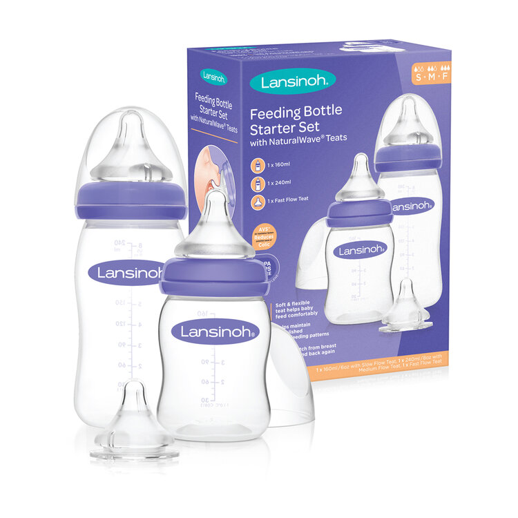 LANSINOH Készlet induló cumisüvegek (160ml, 240ml, S, M, L) akciós termékkép 1