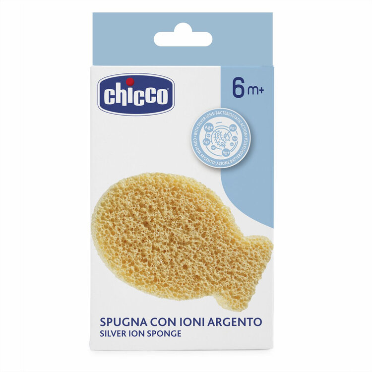 CHICCO Szivacs ezüstionokkal a mosáshoz 6m+ akciós termékkép 1