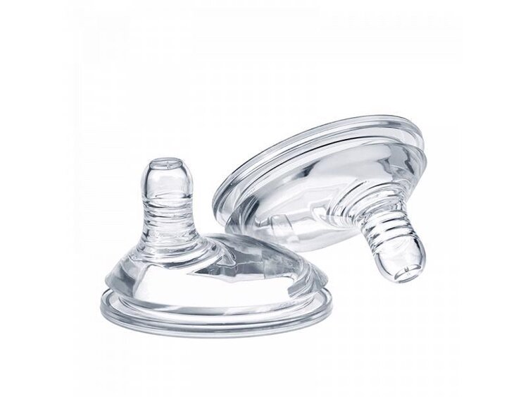 TOMMEE TIPPEE Náhradní dudlíky Ultra pomalý průtok 0m+ 2 ks