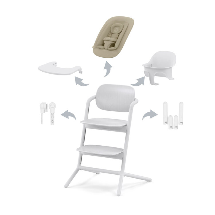 CYBEX Etetőszék Lemo 4 az 1-ben All White Gold akciós termékkép 1