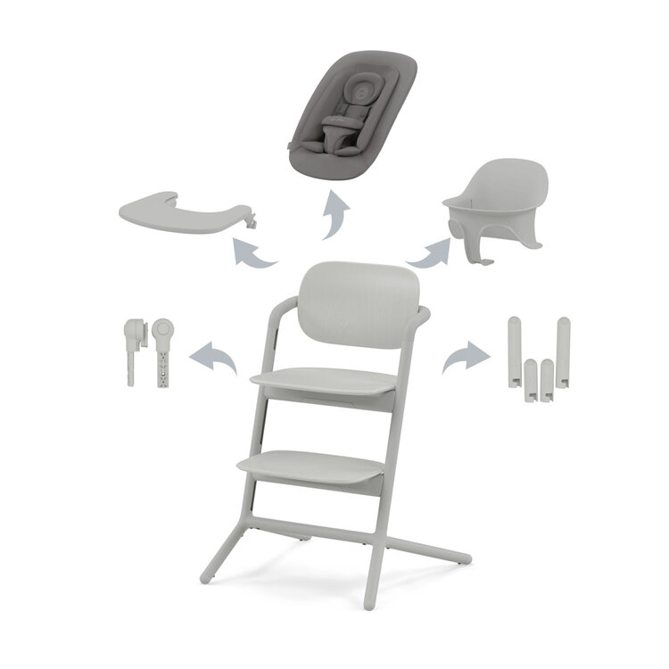 CYBEX Etetőszék Lemo 4 az 1-ben Suede Grey Gold akciós termékkép 1