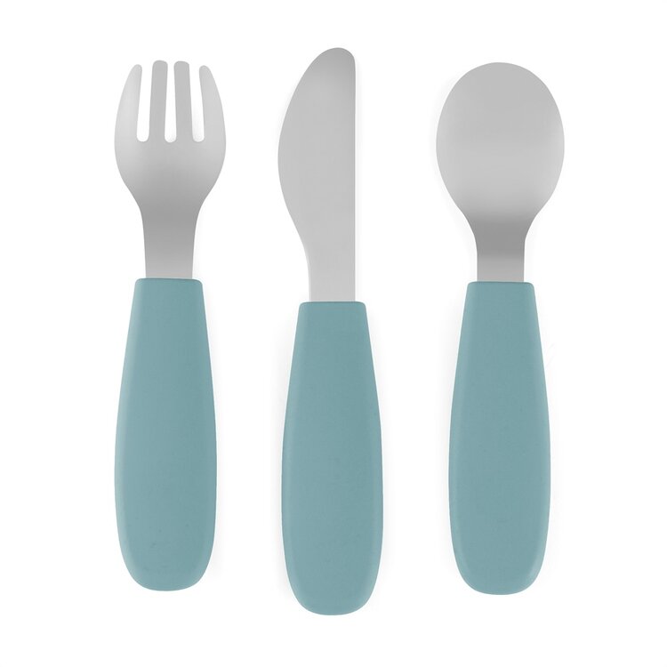 PETITE&MARS Sada příborů s nerezové oceli Take&Match Frosted Sky 12m+