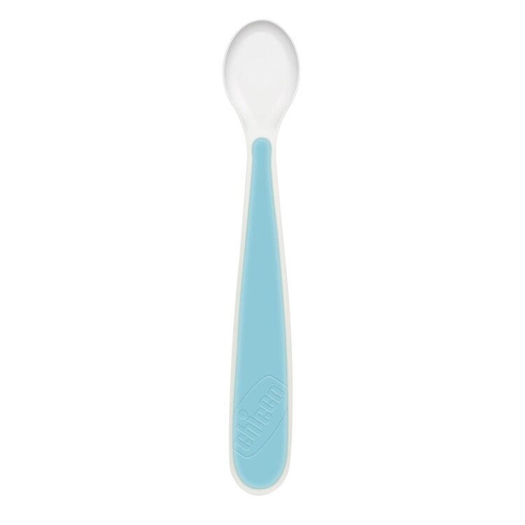 CHICCO Szilikon kanál 2 db kék 6h+ akciós termékkép 1