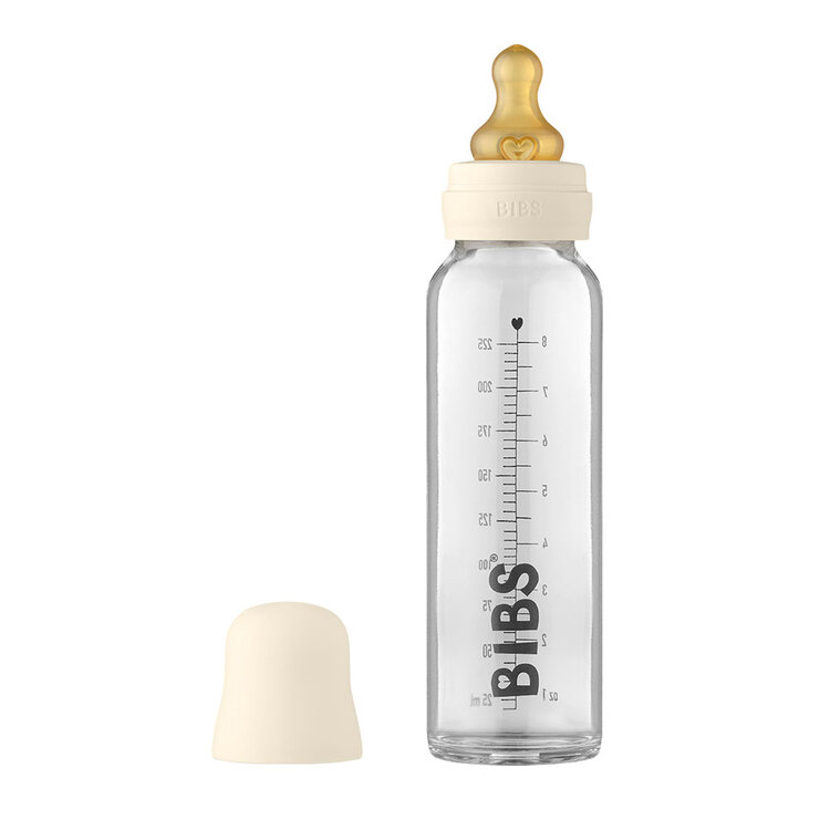 Bibs Baby Bottle skleněná láhev Ivory 225 ml