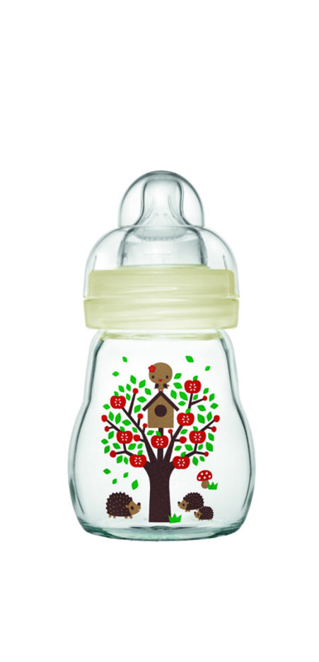 MAM Láhev skleněná Feel good 170 ml, 0m+ bílá