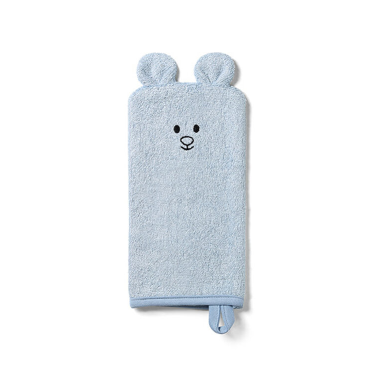 BABYONO Bambusz mosókendő - kék 25x12 cm akciós termékkép 1