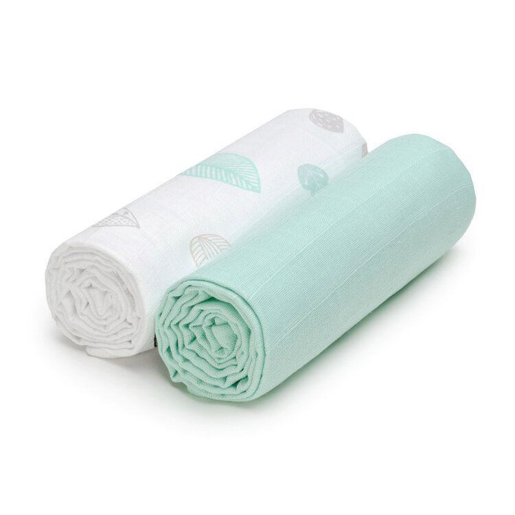 T-TOMI TETRA textil pelenkák 100x90 cm, 2 db, Menta levél akciós termékkép 1