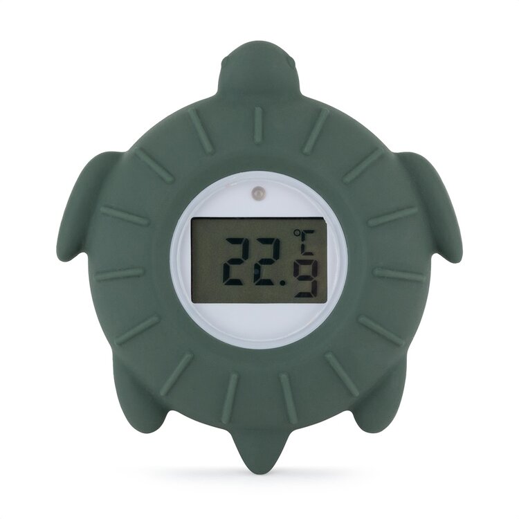 PETITE&MARS Teploměr silikonový digitální  Turtle Terry Misty Green 0m+
