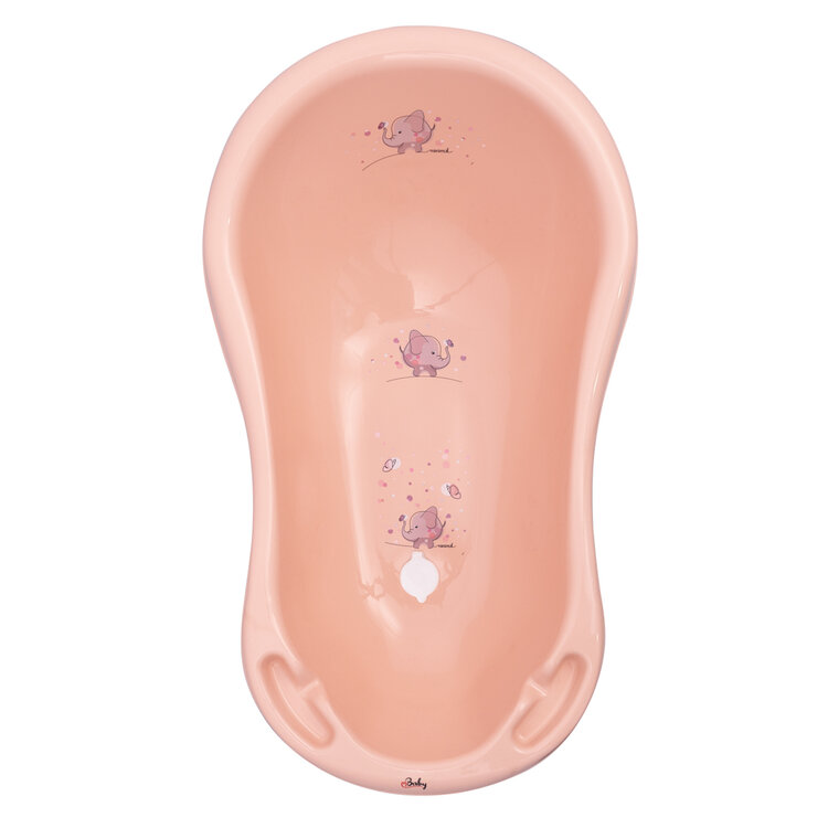 MALTEX Babakád leeresztő dugóval Elefánt Minimal 84 cm - peach rose akciós termékkép 1