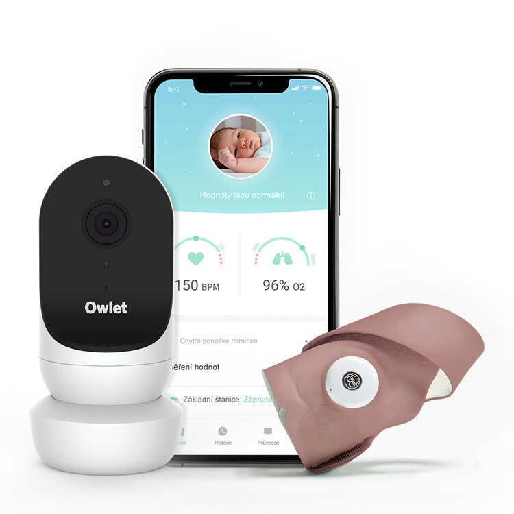 E-shop OWLET Ponožka chytrá Owlet Smart Sock 3 a kamera Owlet Cam Dusty Rose