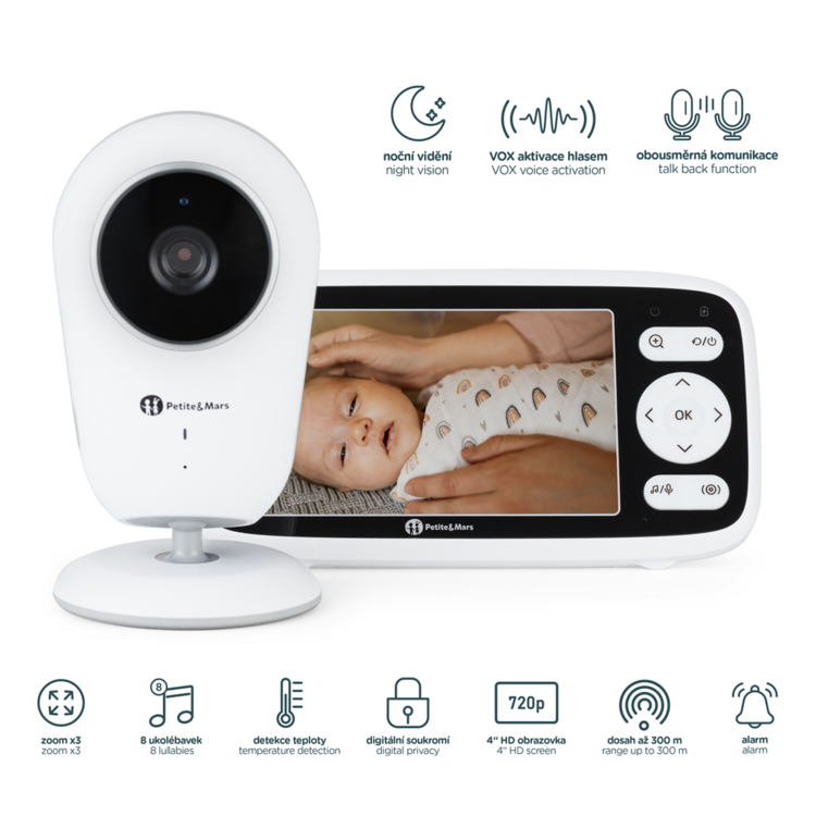 PETITE&MARS Chůvička dětská digitální NANO 4.0