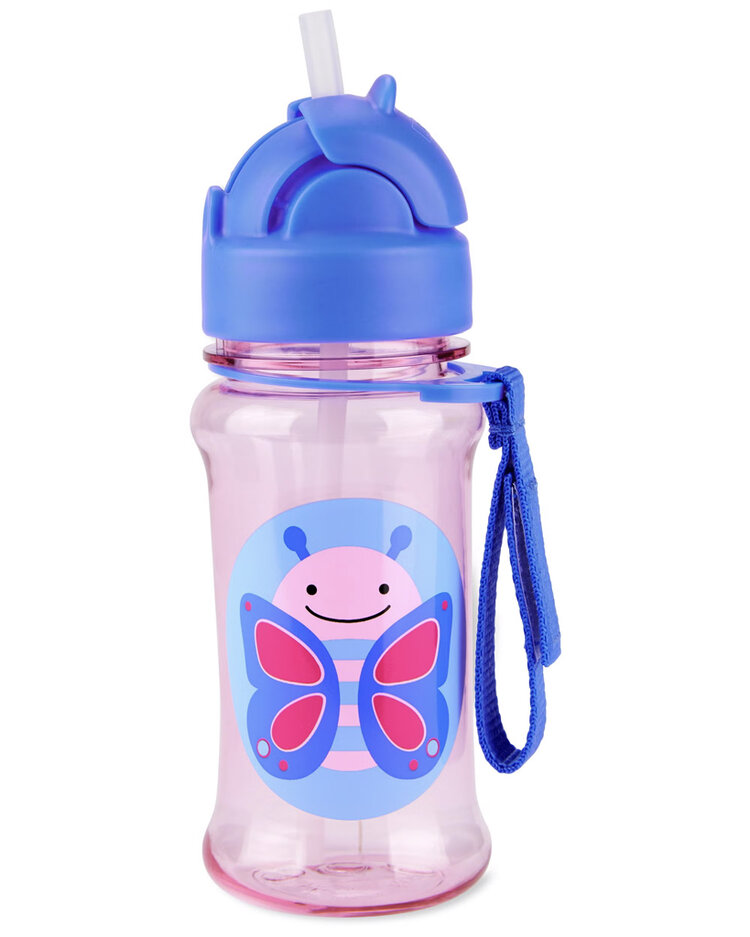 SKIP HOP Zoo tritan Láhev s brčkem 355ml Motýlek 12m+