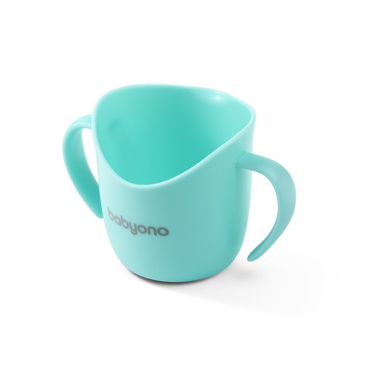 BABYONO Ergonomikus bögre fülekkel 120 ml menta 6hó+ akciós termékkép 1