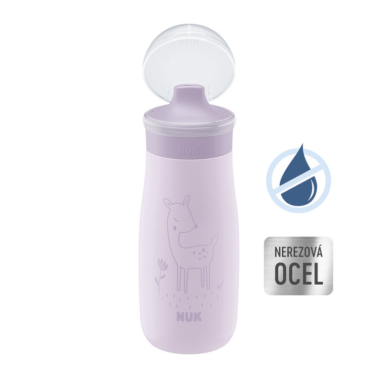 NUK Mini-Me Sip rozsdamentes itatópalacka - lila 300ml, 9m+ akciós termékkép 1