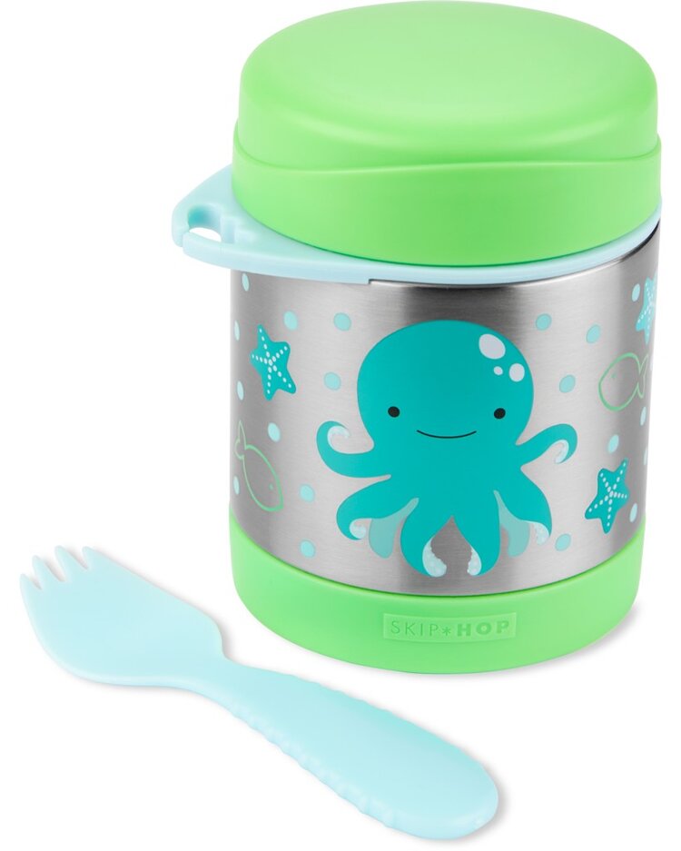 SKIP HOP Zoo Termoska na jídlo se lžičko/vidličkou Chobotnice 325 ml, 3+