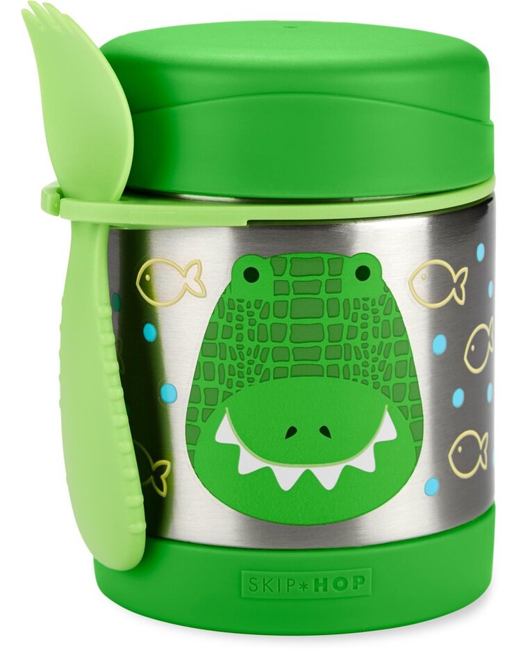 SKIP HOP Zoo Ételtermosz kanál/villával Krokodil 325 ml, 3év+ akciós termékkép 1