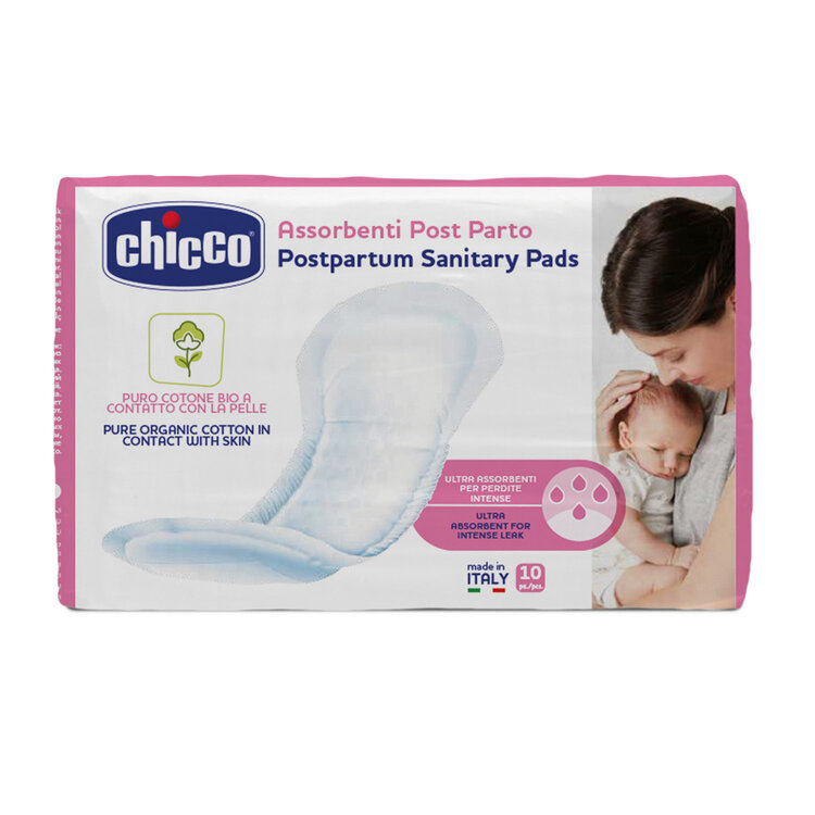 CHICCO Szülés utáni betétek 100% organikus pamut 10 db akciós termékkép 1