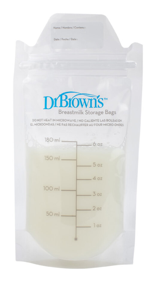 DRBROWNS DR.BROWN'S Kapsy na uskladnění mateřského mléka 180 ml, 25 ks