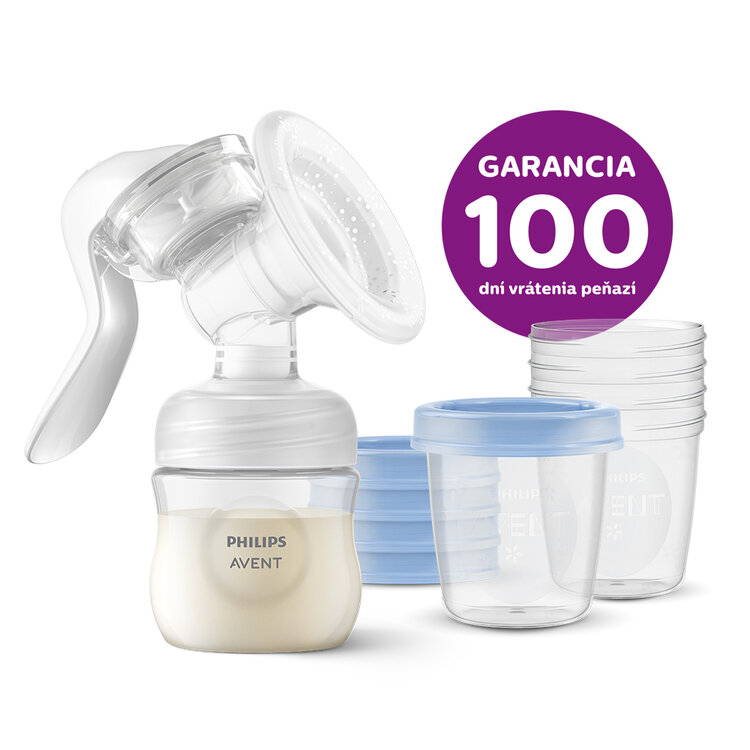 Philips AVENT Kézi anyatejfejő + VIA 180 ml 5 db akciós termékkép 1