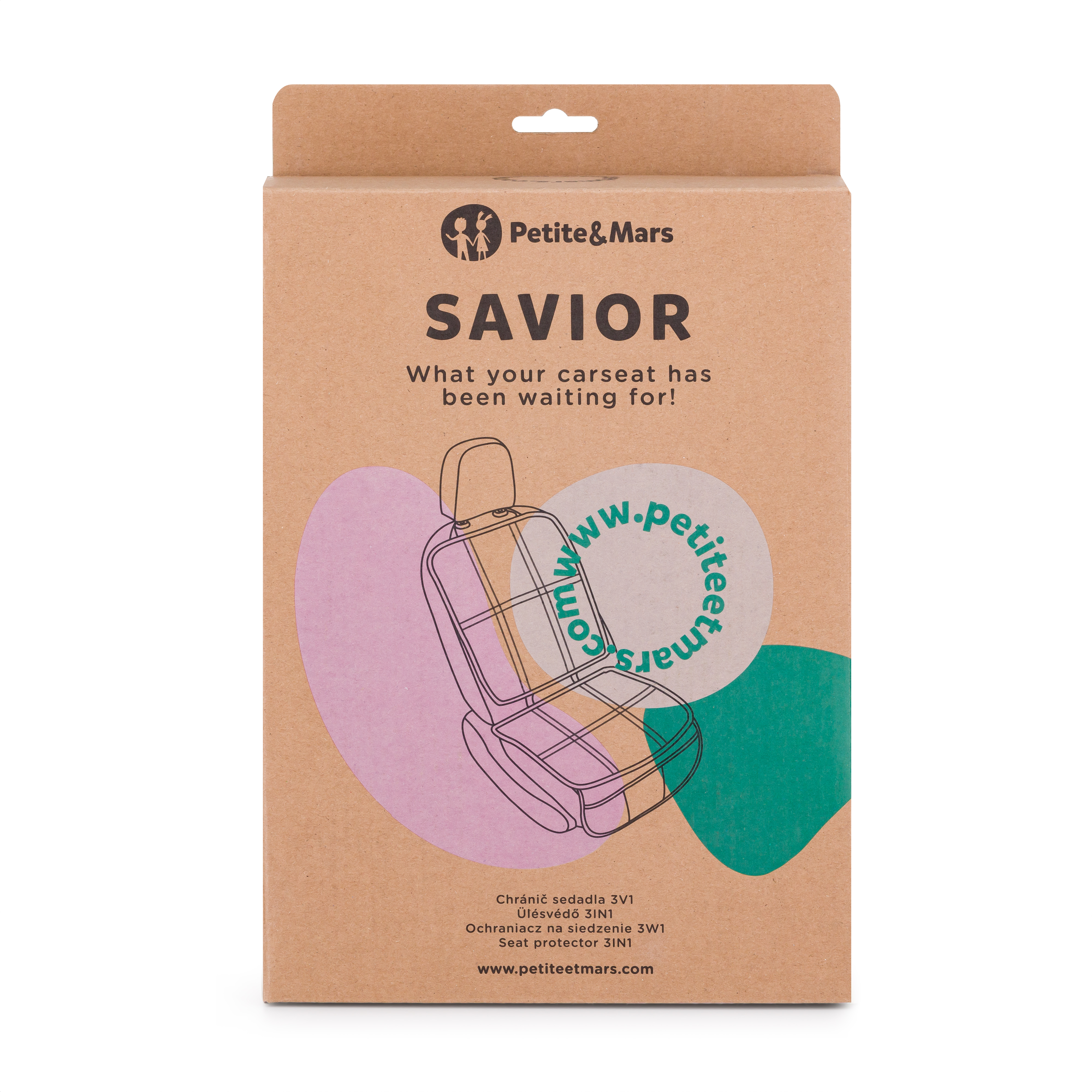 PETITE&MARS Ülésvédő Savior 3 az 1-ben Absolute Black termék 2. képe