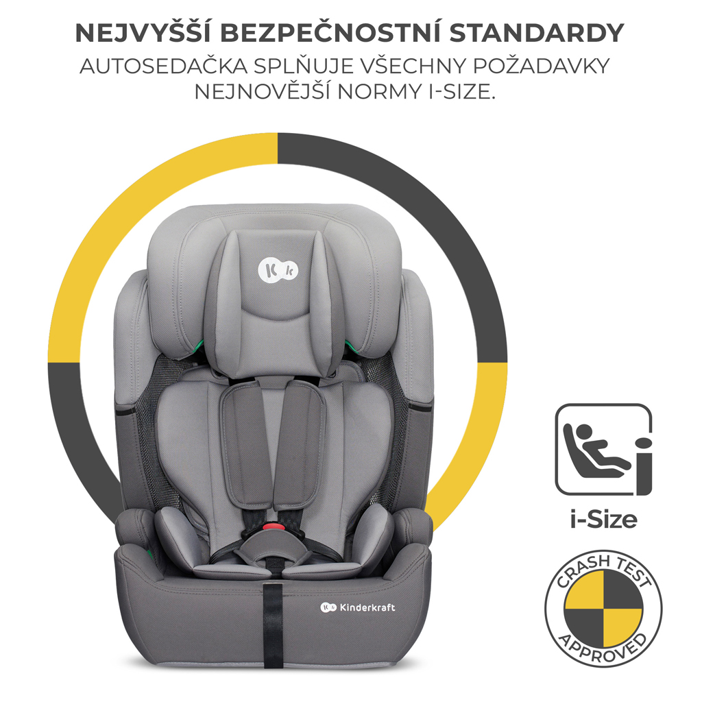 KINDERKRAFT Autósülés Comfort up i-size szürke (76-150 cm) termék 2. képe