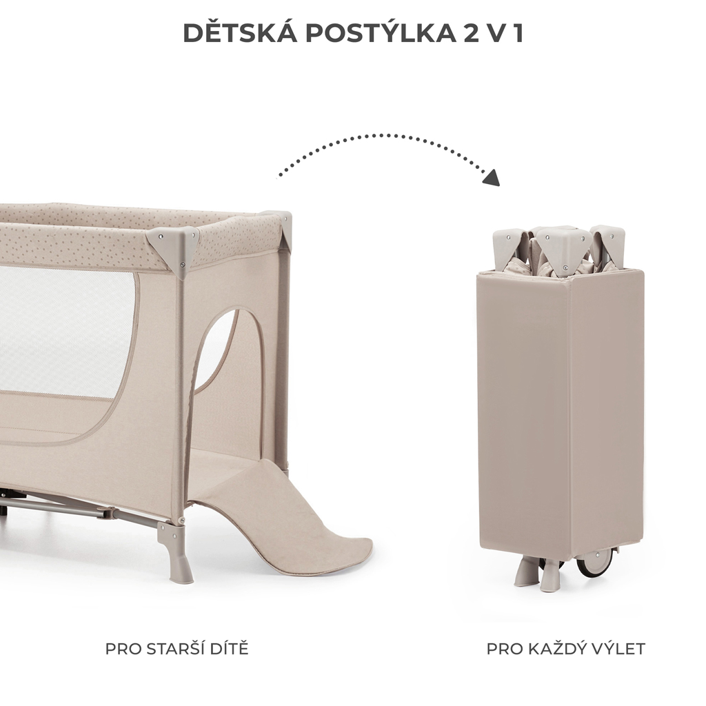 KINDERKRAFT Utazóágy Joy 2 Beige termék 2. képe