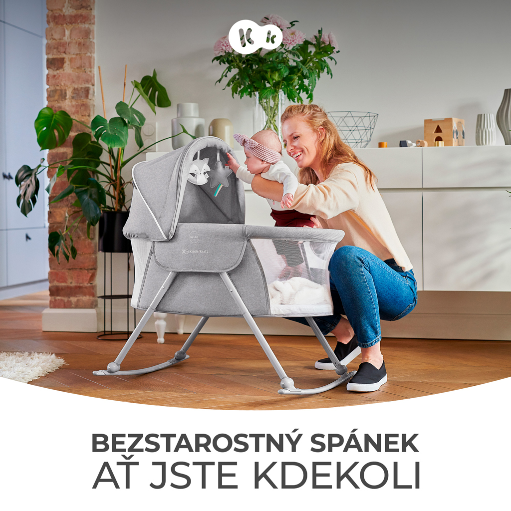 KINDERKRAFT Gyermekágy 3 az 1-ben Lovi Szürke termék 2. képe