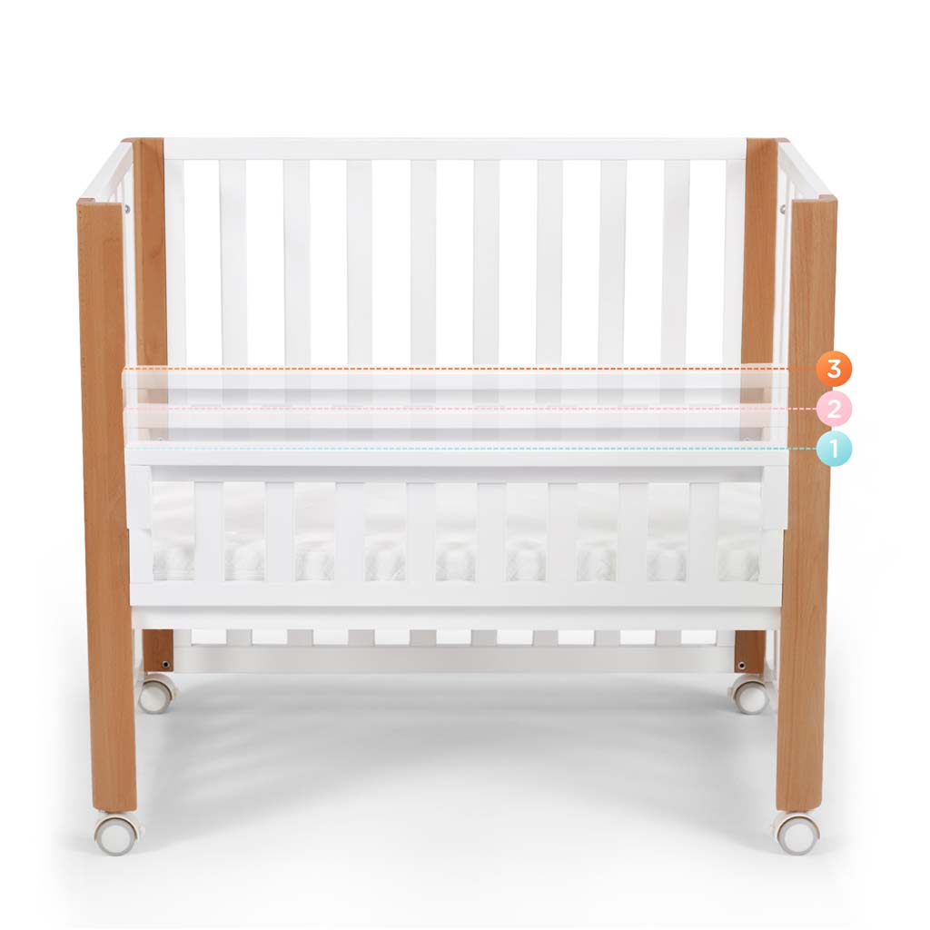KINDERKRAFT SELECT Koya fa gyermekágy rácsos funkcióval, beleértve a matracot White, Premium termék 2. képe