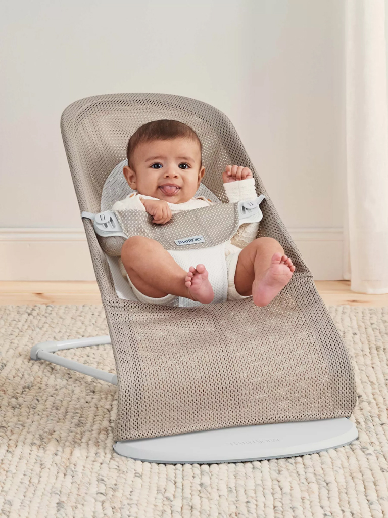 BABYBJÖRN Lehátko Balance Soft Grey Beige/White mesh, világosszürke konstrukció termék 2. képe