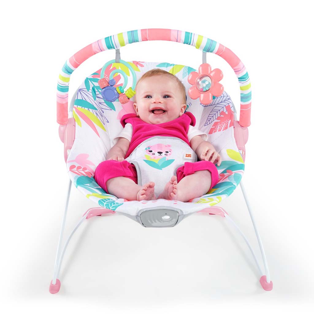 BRIGHT STARTS rezgő pihenőszék Flamingo Vibes™ 0hó+, 9kg-ig termék 2. képe