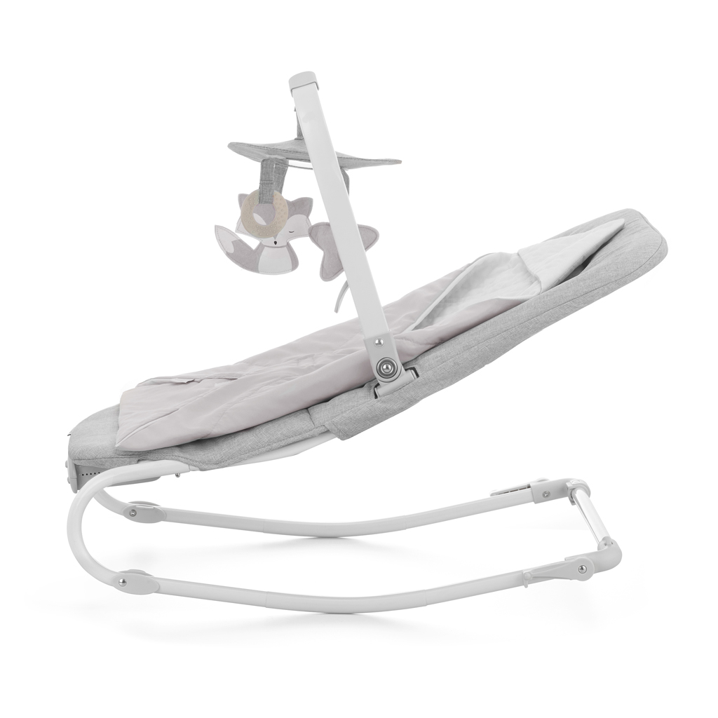 KINDERKRAFT Felio 2 Stone Grey vibráló hinta zenével 0m+, 9 kg-ig termék 2. képe