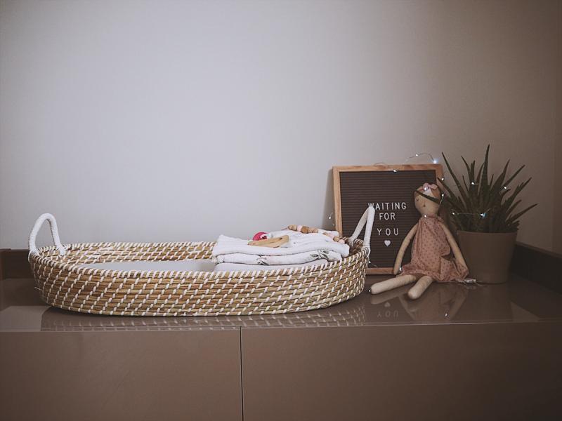AHOJBABY Smart Basket natural csecsemő ápolókosár + alátét termék 2. képe