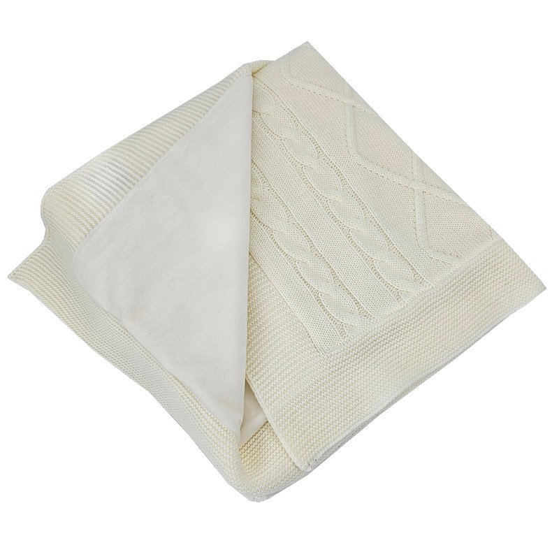 EKO Kasmír takaró szőrme béléssel Ecru 100x80 cm termék 2. képe