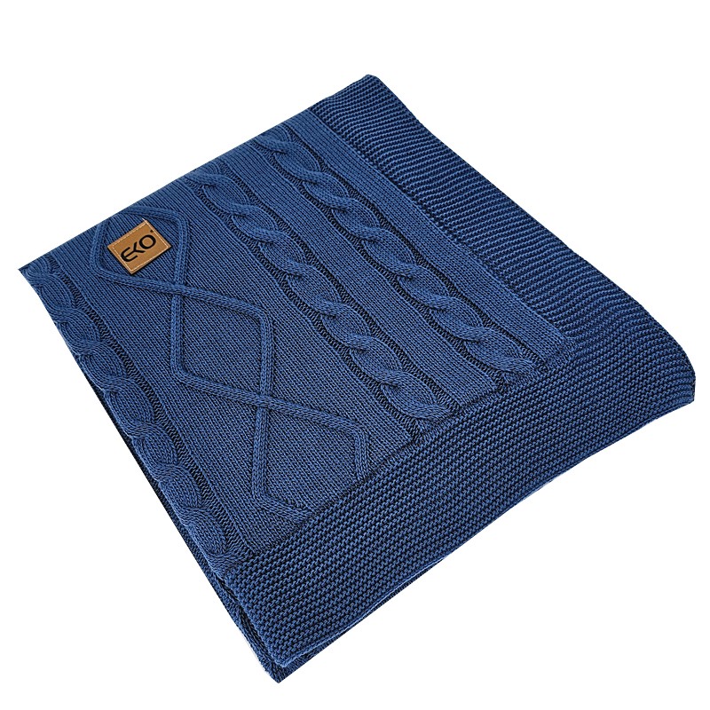 EKO Kasmír takaró szőrme béléssel Jeans 100x80 cm termék 2. képe