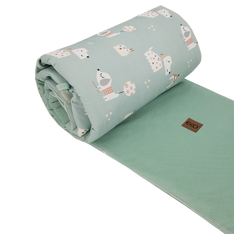 EKO Védő a kiságyba VELVET Dogs Mint 360x35 cm termék 2. képe