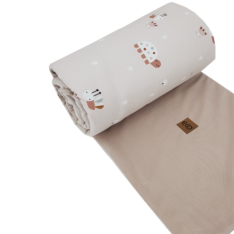 EKO Védő a kiságyba VELVET Bees Beige 180x35 cm termék 2. képe