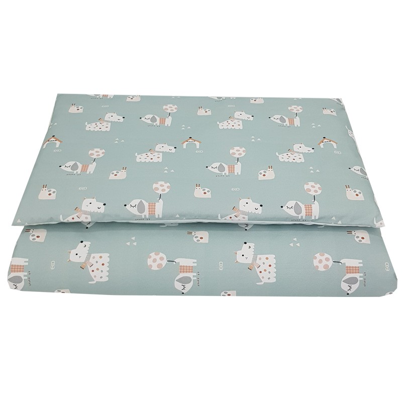 EKO Ágynemű 2 részes pamut Dogs Mint mintával 40x60 cm, 90x120 cm termék 2. képe