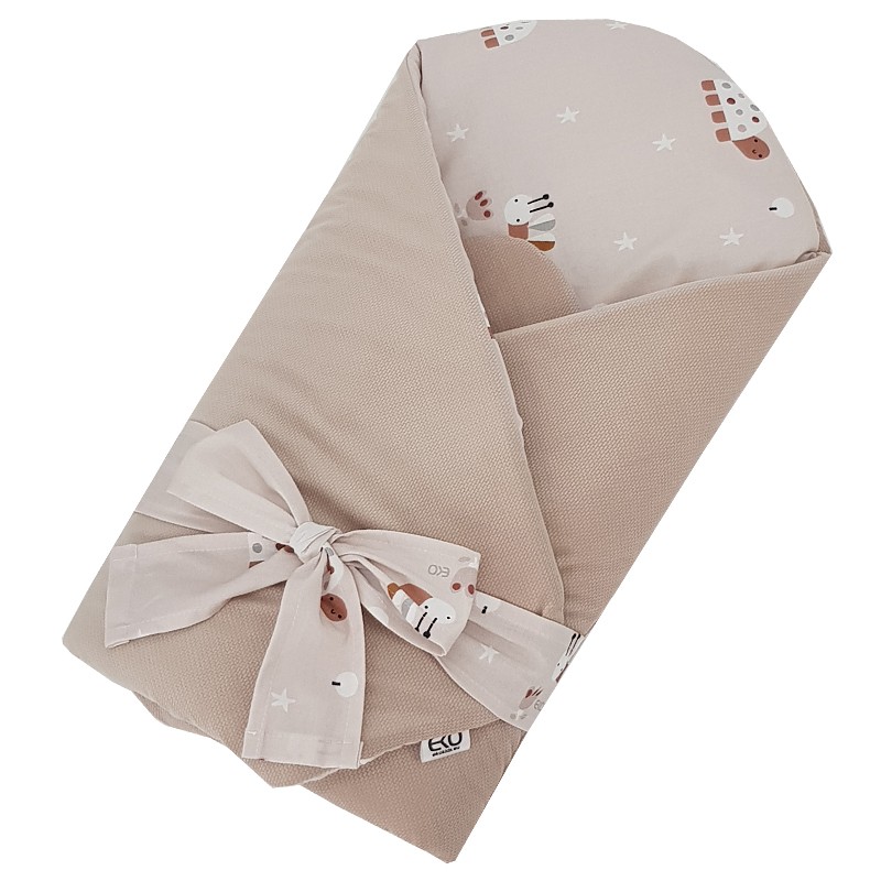 EKO Takaró pamutból kókusz kivehető betéttel VELVET Bees Beige 75x75 cm termék 2. képe